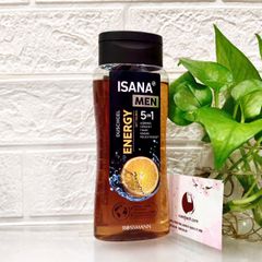 Tắm gội nam Isana Men 5in1 #Energy thanh mát, thư giãn - Hàng nội địa Đức, 300ml.