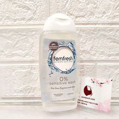 Dung dịch vệ sinh phụ nữ Femfresh 0% Sensitive Intimate Wash cao cấp cho da nhạy cảm, 250ml