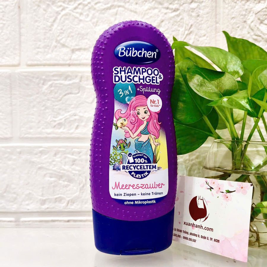 Tắm gội Bubchen Shampoo & Duschgel không cay mắt, sạch dịu nhẹ cho bé - 230ml (Tím)