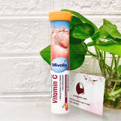 Viên sủi Mivolis Vitamin C tăng cường hệ miễn dịch cho cơ thể, hàng nội địa Đức - 20 viên