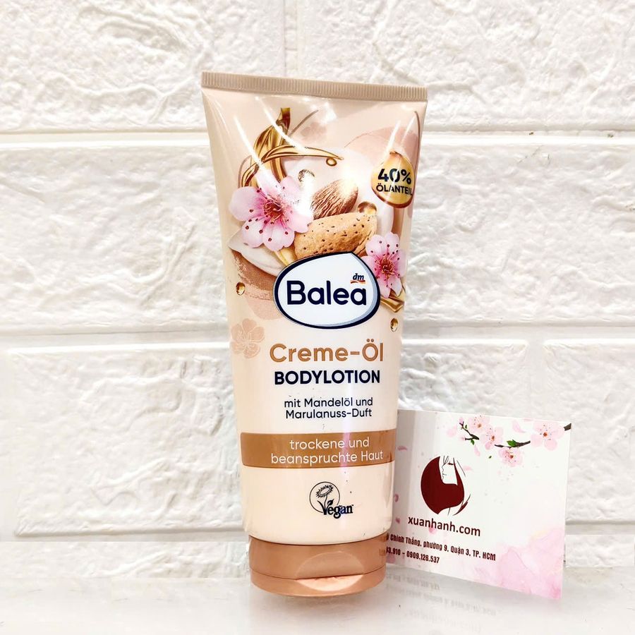 Dưỡng thể Balea Cream- Öl Almond và Marula mềm mịn cùng hương thơm ngọt ngào, 200ml (NEW)