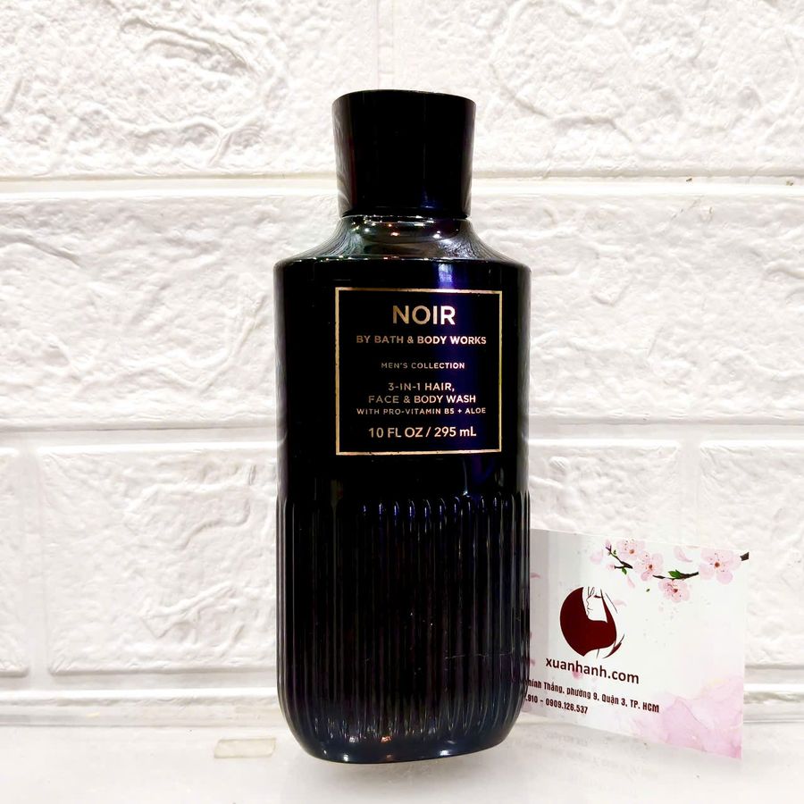 Tắm gội nam 3in1 Hair, Face & Body Wash Noir hương thơm nam tính, quyến rũ - 295ml.