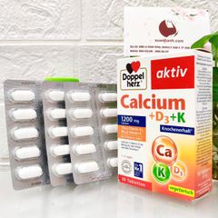 Canxi Doppel Herz Calcium 1200+D3+K hỗ trợ phát triển chiều cao, ngừa loãng xương, 30 viên (New)