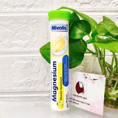 Viên sủi Mivolis Magnesium giảm căng thẳng và tăng năng lượng, hàng nội địa Đức - 20 viên