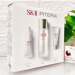 Set SKii Pitera Ultimate Aura Essentials 3 món trắng sáng, căng mọng da - (Limited)