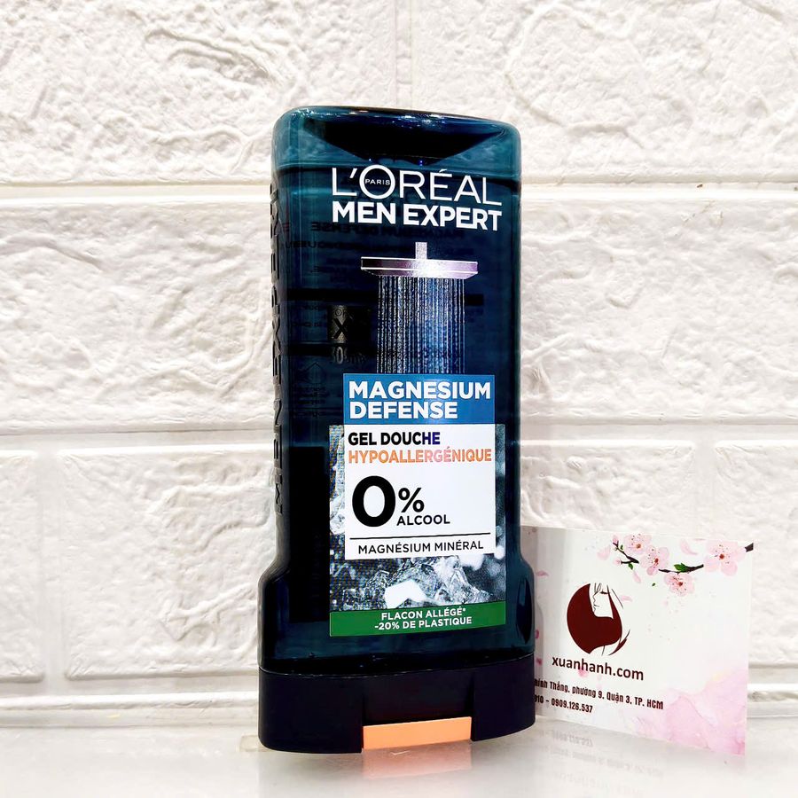 Tắm gội nam L’oreal Men Expert 5in1 Magnesium Defense cuốn hút, tinh tế (màu xám) - 300ml