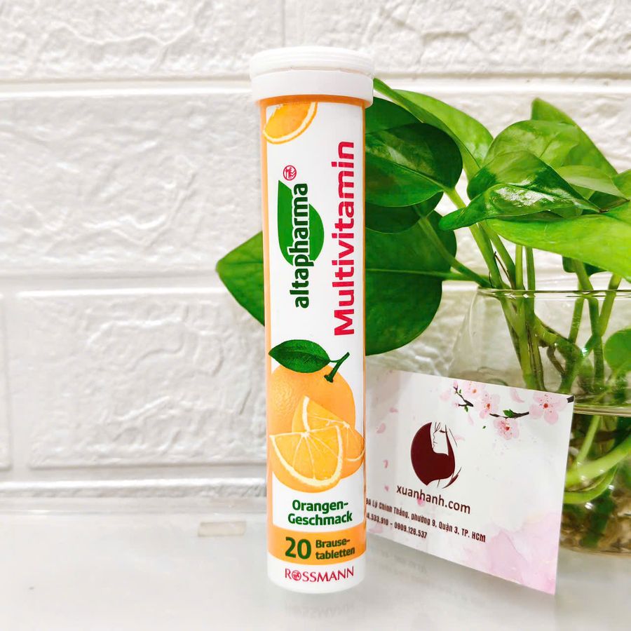 Viên sủi Multivitamin bổ sung đa Vitamin và khoáng chất thiết yếu từ Đức, #Cam - 20 viên