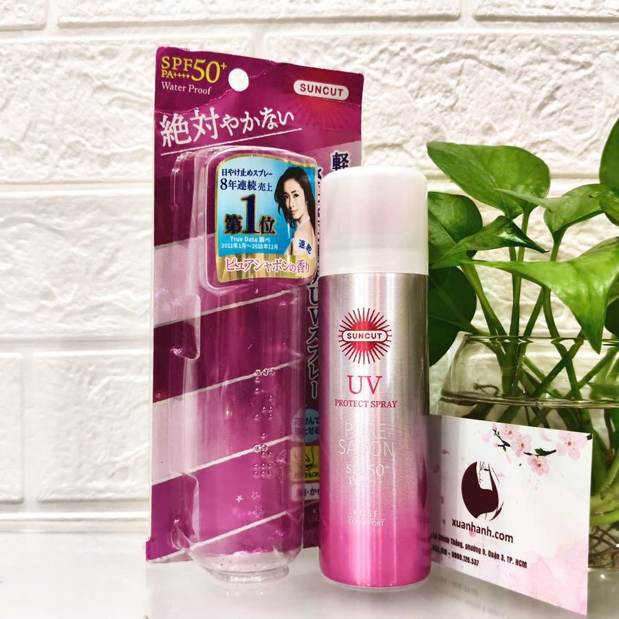 Xịt chống nắng Kose SunCut Water Proof UV SPF50/PA++++ bảo vệ da và chống nước, 60g