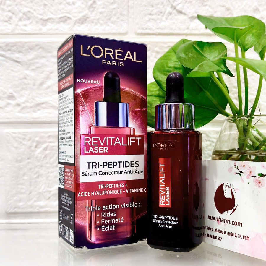 Tinh chất L'oreal Laser Tri-peptides săn chắc, giảm nhăn, sáng mịn da, 30ml