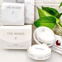 Cushion The Whoo Radiant White Moisture dưỡng sáng và cover căng mượt da - TẶNG 2 lõi