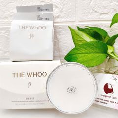 Cushion The Whoo Radiant White Moisture dưỡng sáng và cover căng mượt da - TẶNG 2 lõi