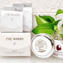 Cushion The Whoo Radiant White Moisture dưỡng sáng và cover căng mượt da - TẶNG 2 lõi