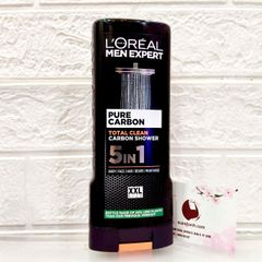Tắm gội nam L’oreal Men Expert 5in1 Pure Carbon cuốn hút, nam tính (màu đen) - 400ml