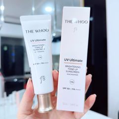 Set kem chống nắng The Whoo UV Ultimate Brightening Tone-Up bảo vệ và nâng tone sáng da (Limted)