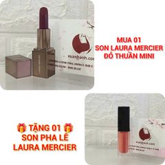 Son Laura Mercier lì mịn, bền màu, #Rouge Ultime - đỏ thuần cuốn hút, tách set - TẶNG 1 SON PHA LÊ