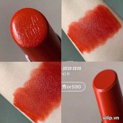 Son Shu Rouge Unlimited Kinu Matte lì mịn, #OR590 cam cháy nóng bỏng, hiện đại 