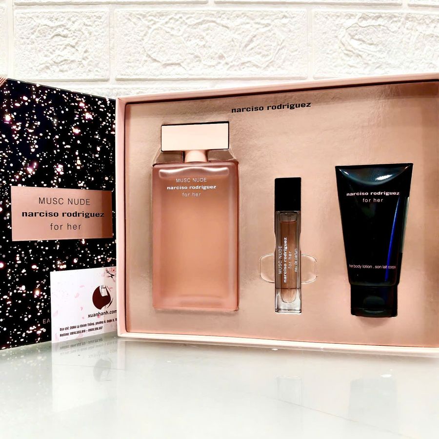Set nước hoa Narciso Rodriguez For Her Musc Nude gợi cảm, nữ tính, ngọt ngào, EDP (New)