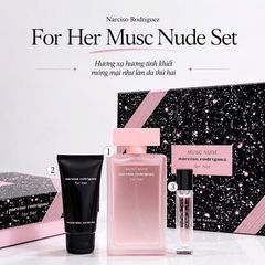 Set nước hoa Narciso Rodriguez For Her Musc Nude gợi cảm, nữ tính, ngọt ngào, EDP (New)