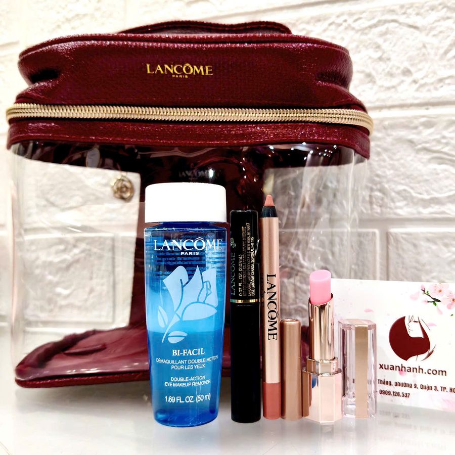 Set Lancome trang điểm cho mắt và môi cơ bản, tiện dụng cho phái đẹp, 5sp