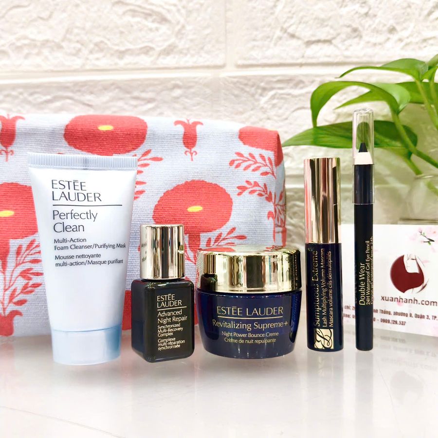 Set Estee Lauder dưỡng chuyên đêm giúp chống lão hóa săn chắc và làm đẹp da, 6sp (New)