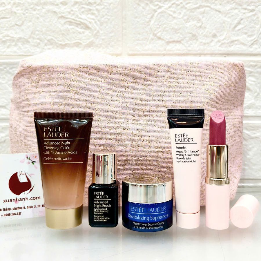 Set Estee Lauder phục hồi chống lão hóa chuyên đêm và trang điểm cơ bản, 6sp (New)