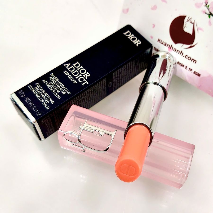 Son dưỡng Dior Addict Lip Glow mềm mượt và tăng sắc môi, #004 Coral - cam tự nhiên (New)