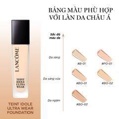 Kem nền Lancome Teint Idole Ultra Wear lì mịn, che phủ toàn diện, #PO-01 trắng hồng tự nhiên, 30ml