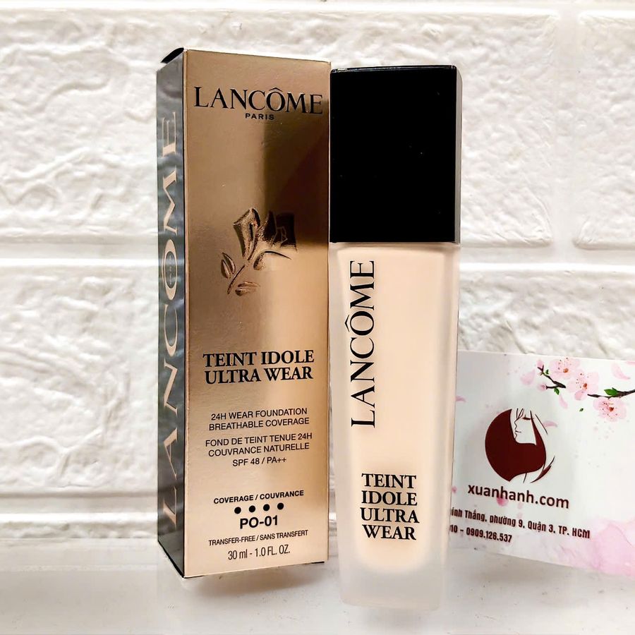 Kem nền Lancome Teint Idole Ultra Wear lì mịn, che phủ toàn diện, #PO-01 trắng hồng tự nhiên, 30ml