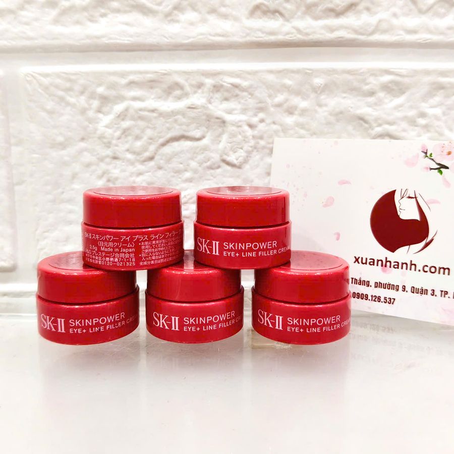 Combo 3 kem dưỡng mắt SKII SkinPower Eye + Line Filler Cream trẻ hóa và giảm nhăn chuyên sâu, 2.5gx5