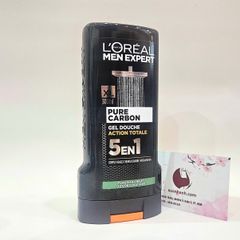 Tắm gội nam L’oreal Men Expert 5in1 Pure Carbon cuốn hút, nam tính (màu đen) - 300ml