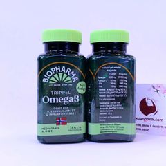 Dầu cá Nauy Biopharma TRIPPEL Omega-3 tốt cho tim mạch, hệ miễn dịch và trí não (new)