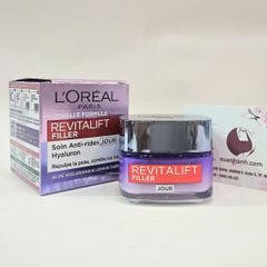 Kem dưỡng ngày L'oreal Revitalift Filler Hyaluron làm đầy, căng mịn và trẻ hóa da, 50ml (new)