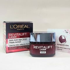 Kem dưỡng ngày L'oreal Revitalift Laser Triple Action săn chắc và sáng mịn da, 50ml (new)