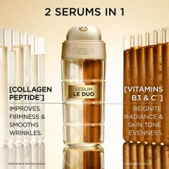 Serum L'oreal Age Defying Le Dou serum 2 lõi cho 2 hiệu quả đồng thời: trẻ và trắng, 30ml