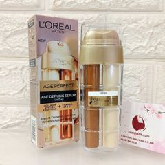Serum L'oreal Age Defying Le Dou serum 2 lõi cho 2 hiệu quả đồng thời: trẻ và trắng, 30ml