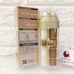 Serum L'oreal Age Defying Le Dou serum 2 lõi cho 2 hiệu quả đồng thời: trẻ và trắng, 30ml