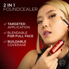Kem nền và che khuyết điểm 2in1 L'oreal Skin Ink nhanh gọn, bền màu, tự nhiên