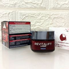 Kem dưỡng đêm L'oreal Revitalift Laser chống lão hoá, chống nhăn và nâng cơ, 50ml 