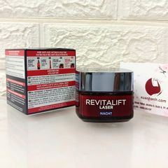 Kem dưỡng đêm L'oreal Revitalift Laser chống lão hoá, chống nhăn và nâng cơ, 50ml 