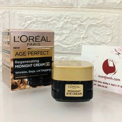 Kem dưỡng mắt L'oreal Age Perfect Regenerating Midnight trẻ hóa da mắt cao cấp, 15ml