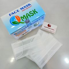 Khẩu trang y tế Qmask đạt chuẩn y khoa - 4 lớp vải không dệt, hộp 50 cái - Mua 2 Tặng 1