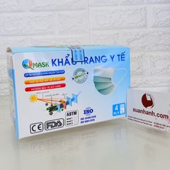 Khẩu trang y tế Qmask đạt chuẩn y khoa - 4 lớp vải không dệt, hộp 50 cái - Mua 2 Tặng 1