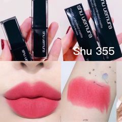 Son Shu Uemura Rouge Unlimited Matte lì mịn, matte môi bám màu, #355 hồng baby  