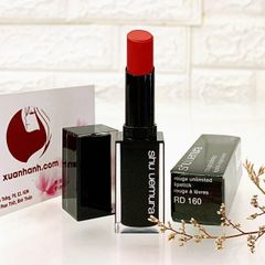 Son Shu Uemura Rouge Unlimited Levres mịn đẹp, #RD160 đỏ dâu nữ tính, tươi trẻ.