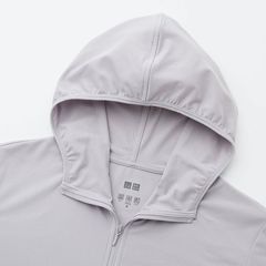 Áo chống nắng Uniqlo Airism thun lạnh thoáng mát, co giãn tốt, #02 Light Gray size M