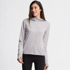 Áo chống nắng Uniqlo Airism thun lạnh thoáng mát, co giãn tốt, #02 Light Gray size M