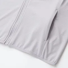 Áo chống nắng Uniqlo Airism thun lạnh thoáng mát, co giãn tốt, #02 Light Gray size M