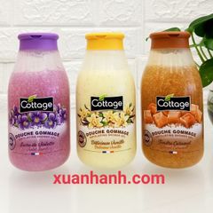 Gel tắm COTTAGE có hạt tẩy tế bào chết, sạch mịn da, hương thơm cuốn hút, 270ml (new)