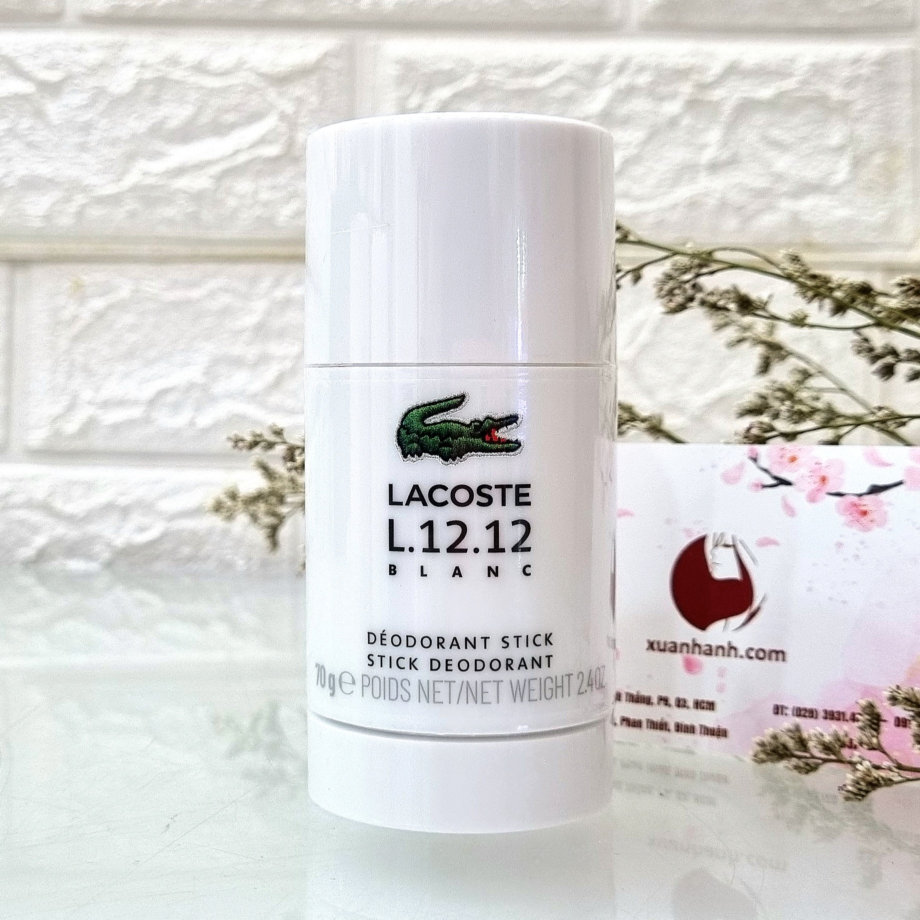 Lăn khử mùi Lacoste L.12.12 Blanc kháng khuẩn, nam tính, mạnh mẽ cuốn hút