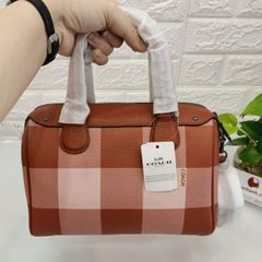 Túi Coach Signature Mini Bennett Crossbody Satchel dạng trống, cổ điển, caro (22.86x16.51x12.7cm)